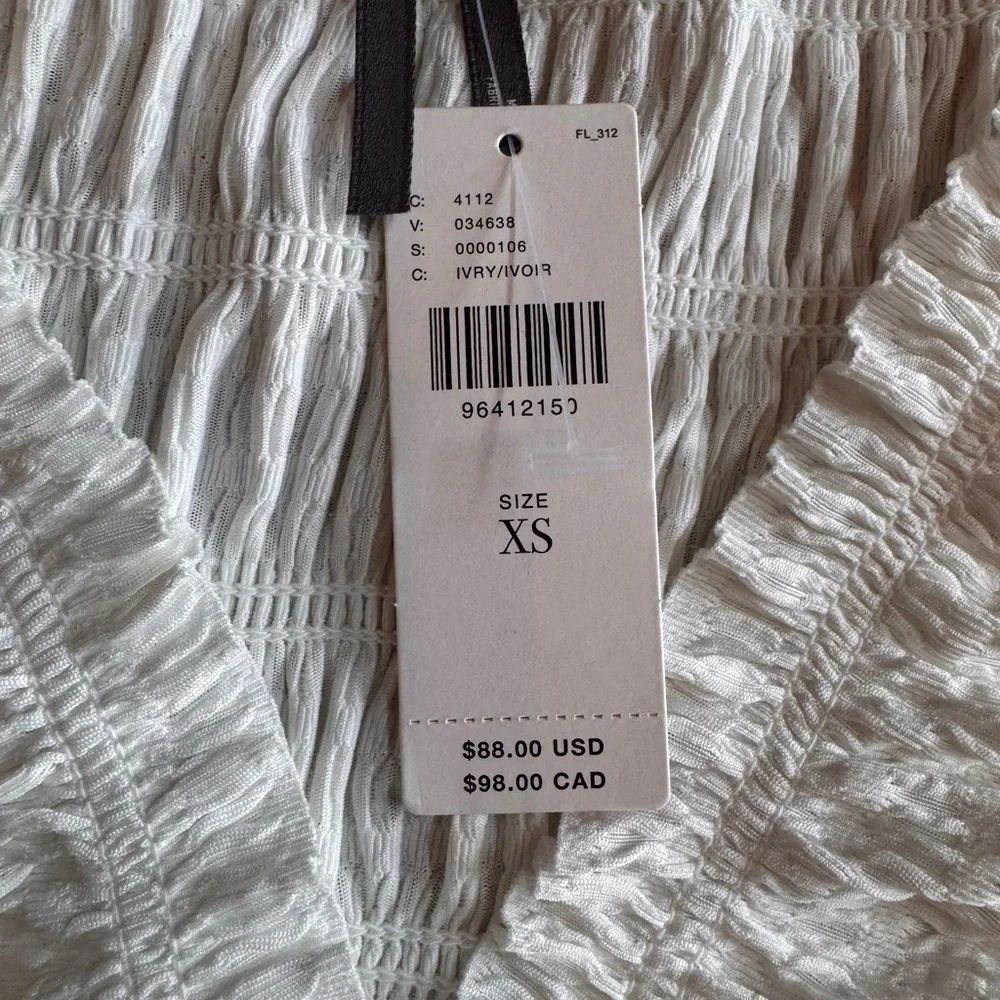 Anthropologie Cream Smocked Blouse - Picture 5 of 6